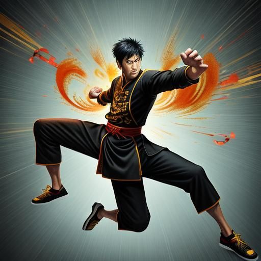 Kinetic Kung Fu Fight in High Detail