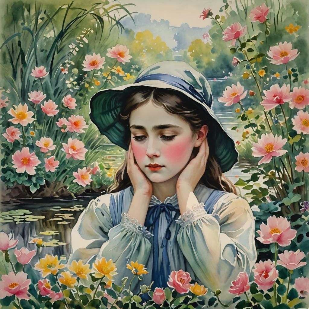 Girl at the lake