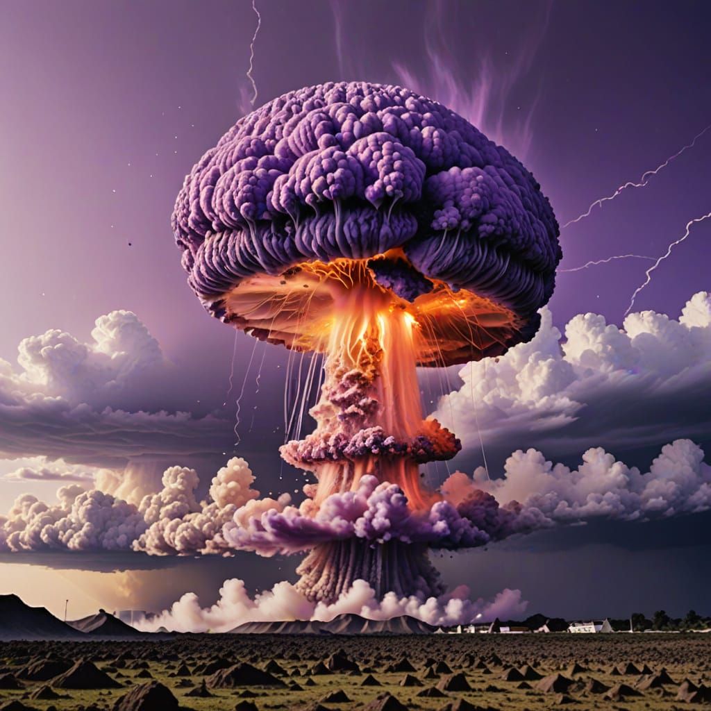 Vibrant Atomic Explosion Unfolds Near a Devastating Wave