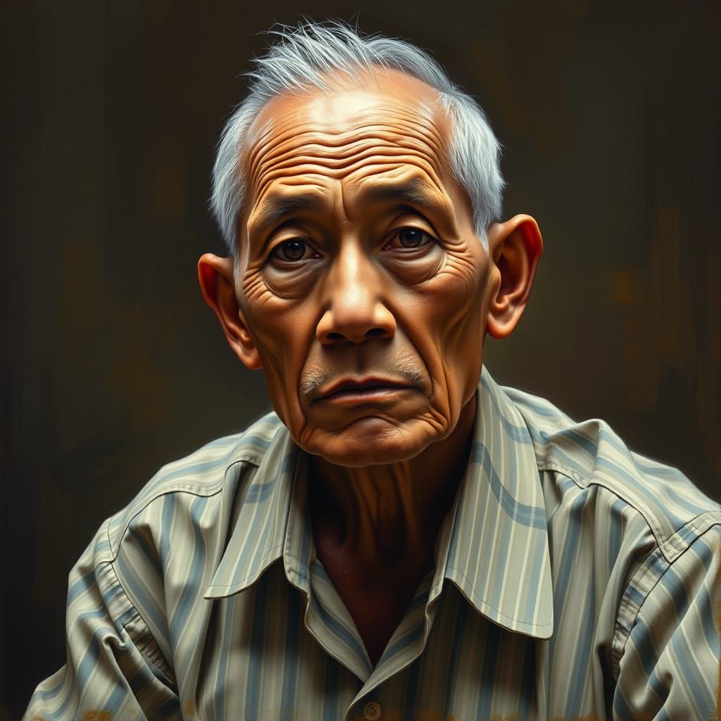 Aged Filipino Gentleman in Dignified Repose
