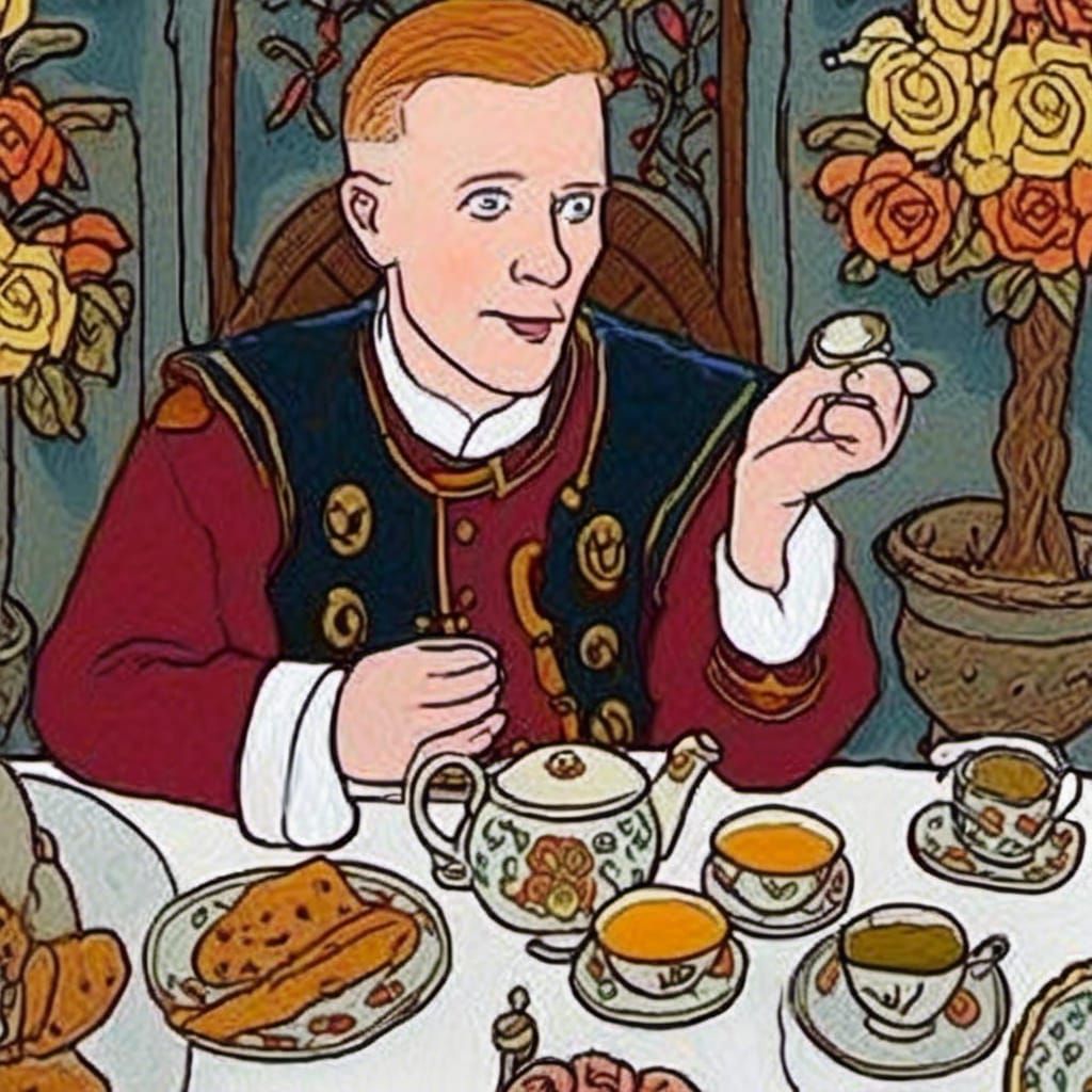 Disney-Style Anime Tea Party Portrait in 2D