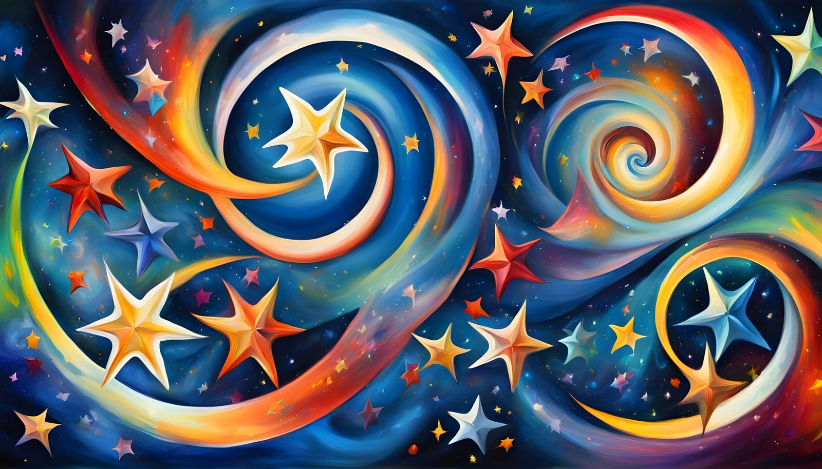 Dreamy Fantasy Vortex Maelstroms with Pointed Stars