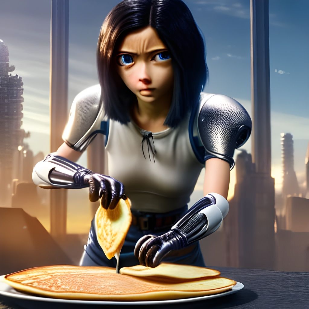 Alita Battle Angel Pancakes in High-Definition CGI