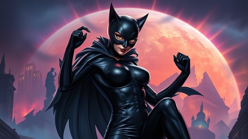Catwoman in Dark Mystical Etherscape