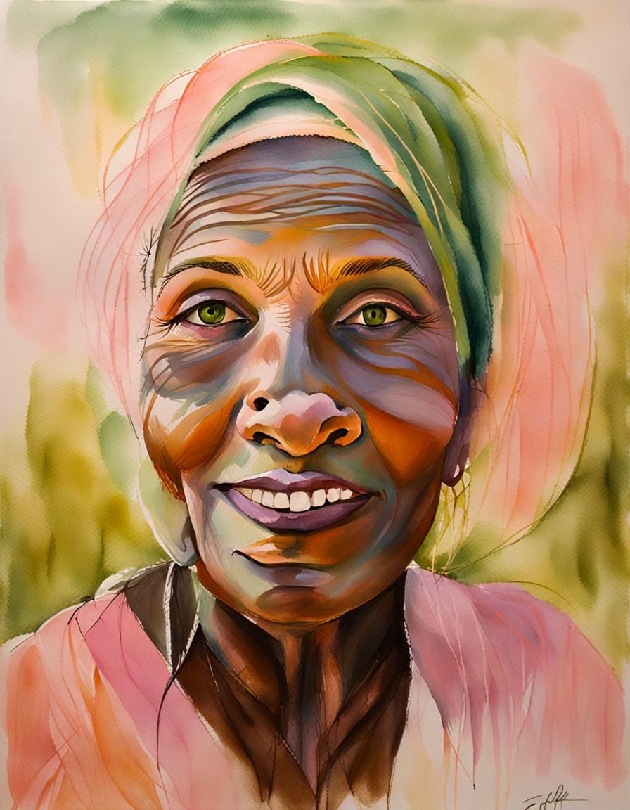 Smiling Portrait in Australian Tonalism Style