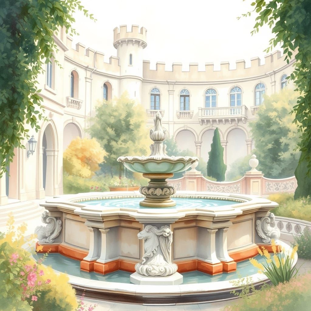 Reproduction of Trevi fountain, limestone rocaille Fountain ...