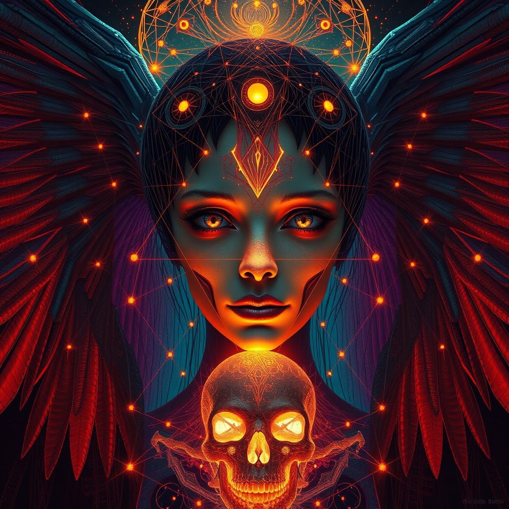 Angel of Death: Fractal Geometry in Expressionist Style
