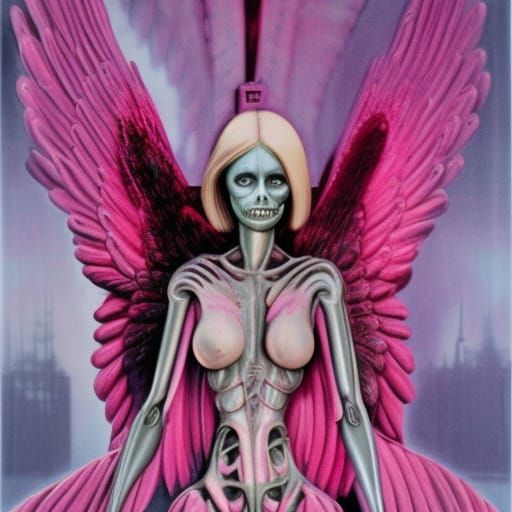 Surreal Angel of Death Movie Poster in Realism Style