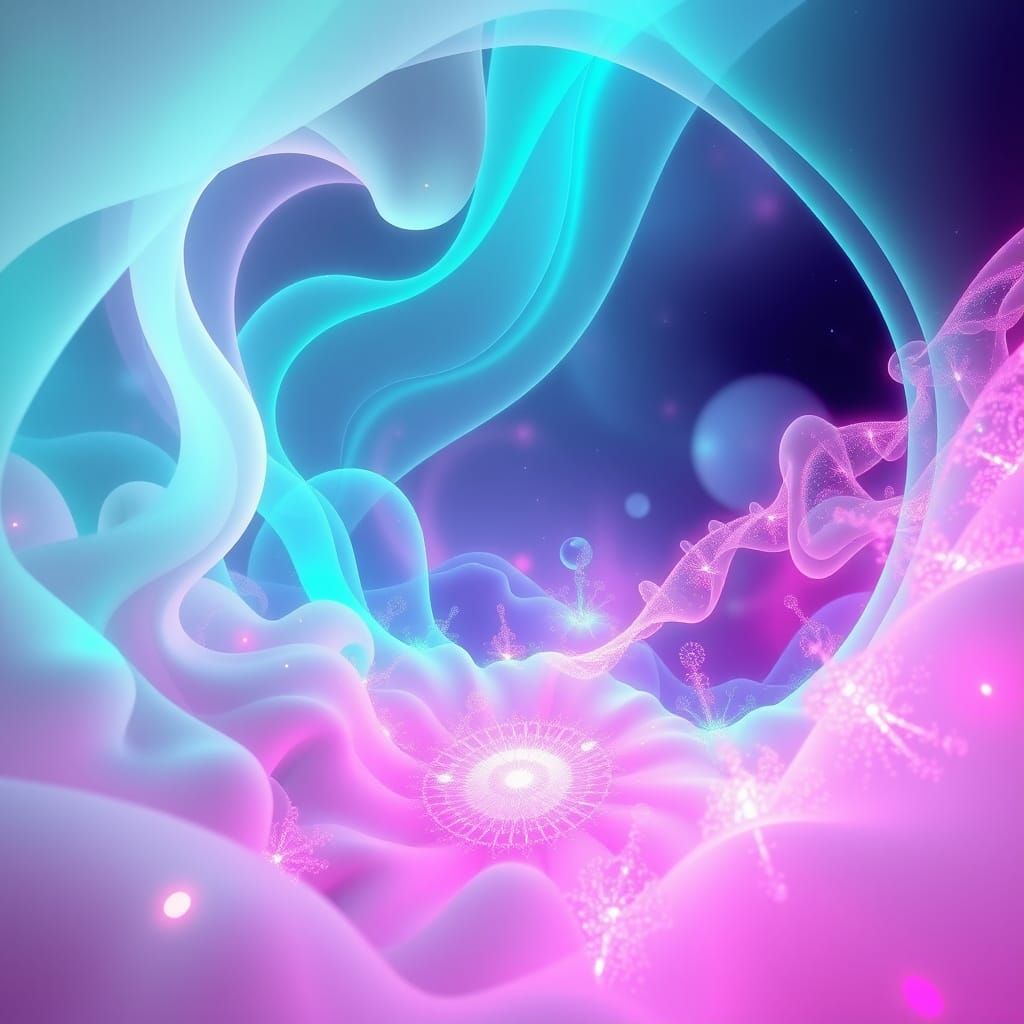 Sacred Geometry Dreamscapes in Vibrant, Glowing Fractals