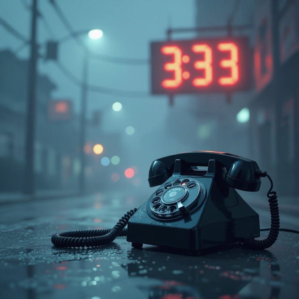Mysterious Phone Ringing at 3:33 in Cinematic Style