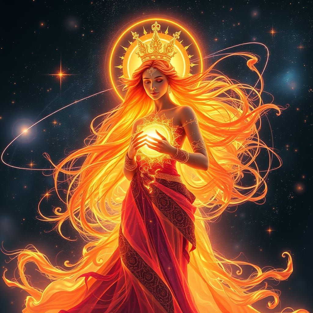 Cosmic Goddess of Vibrant Proton Energy