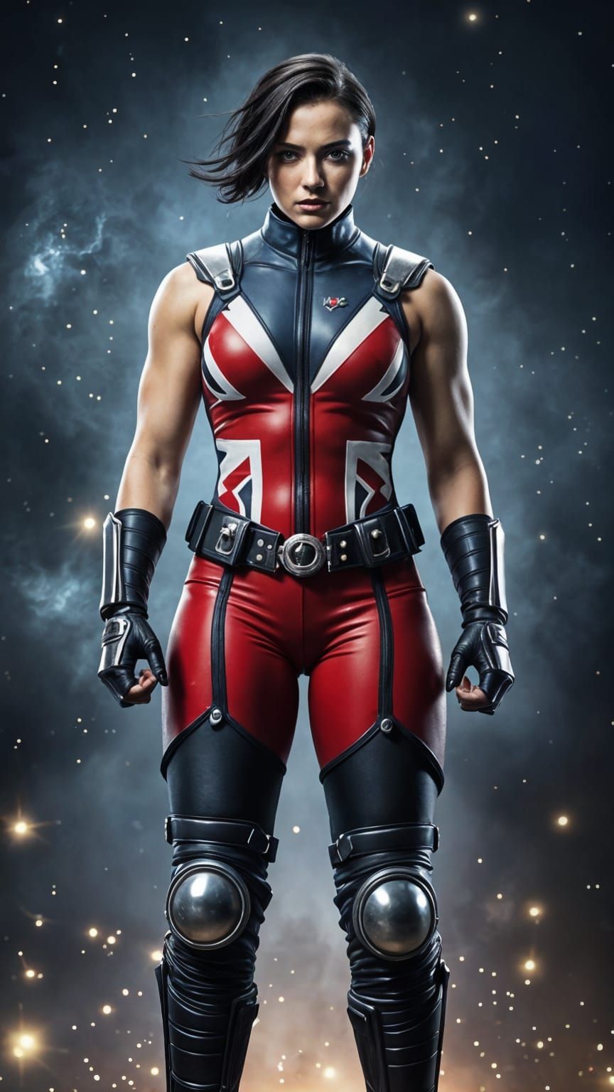 Hyperrealistic Captain Britain Portrayed by Saraya-Jade Bevi...