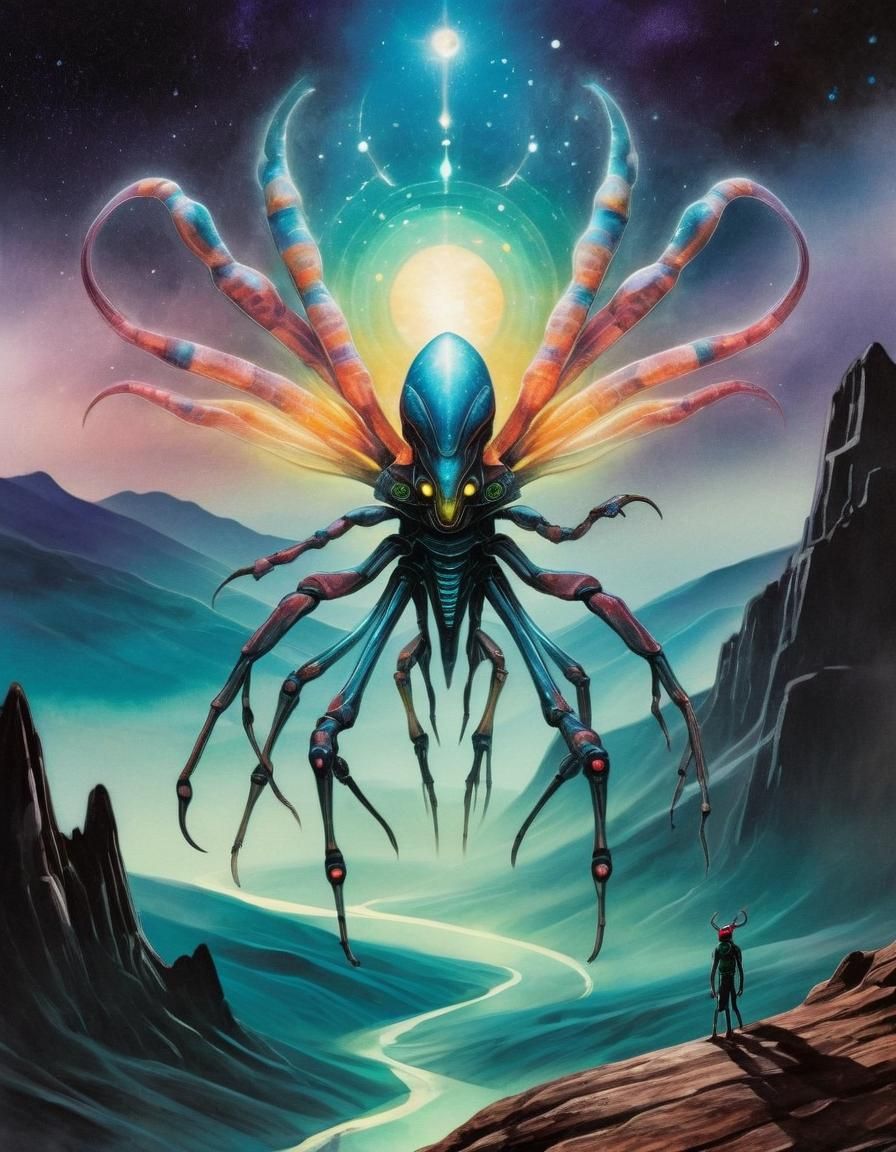 Cosmic Alien Encounter on Mars