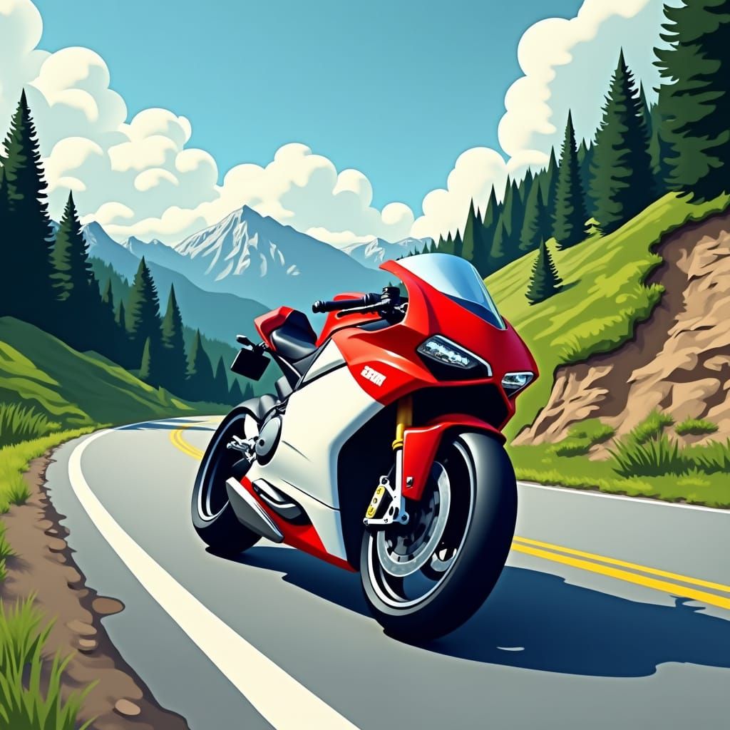 Gilera GP 800 Motorcycle on Winding Road