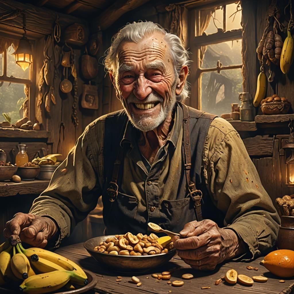 Creepy Old Man in Unicorn Onesie: Matte Painting