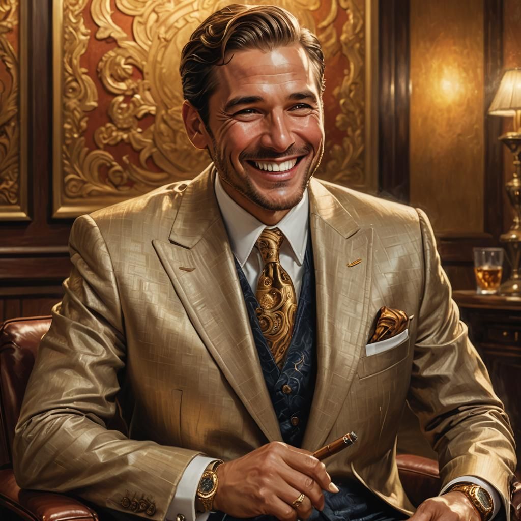 Wealthy Dentist Manager in Rembrandt Lighting