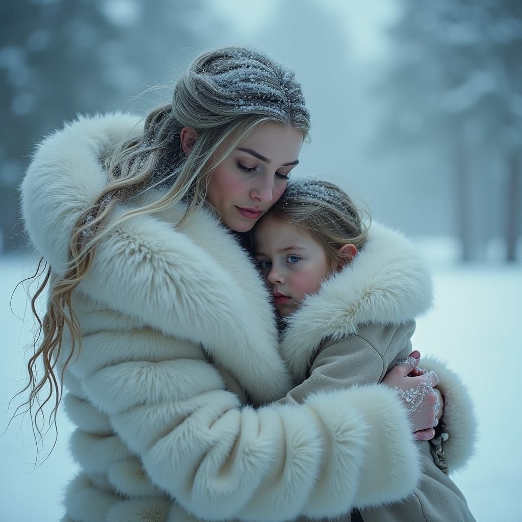 Snow Queen Protects Kai in Winter Blizzard