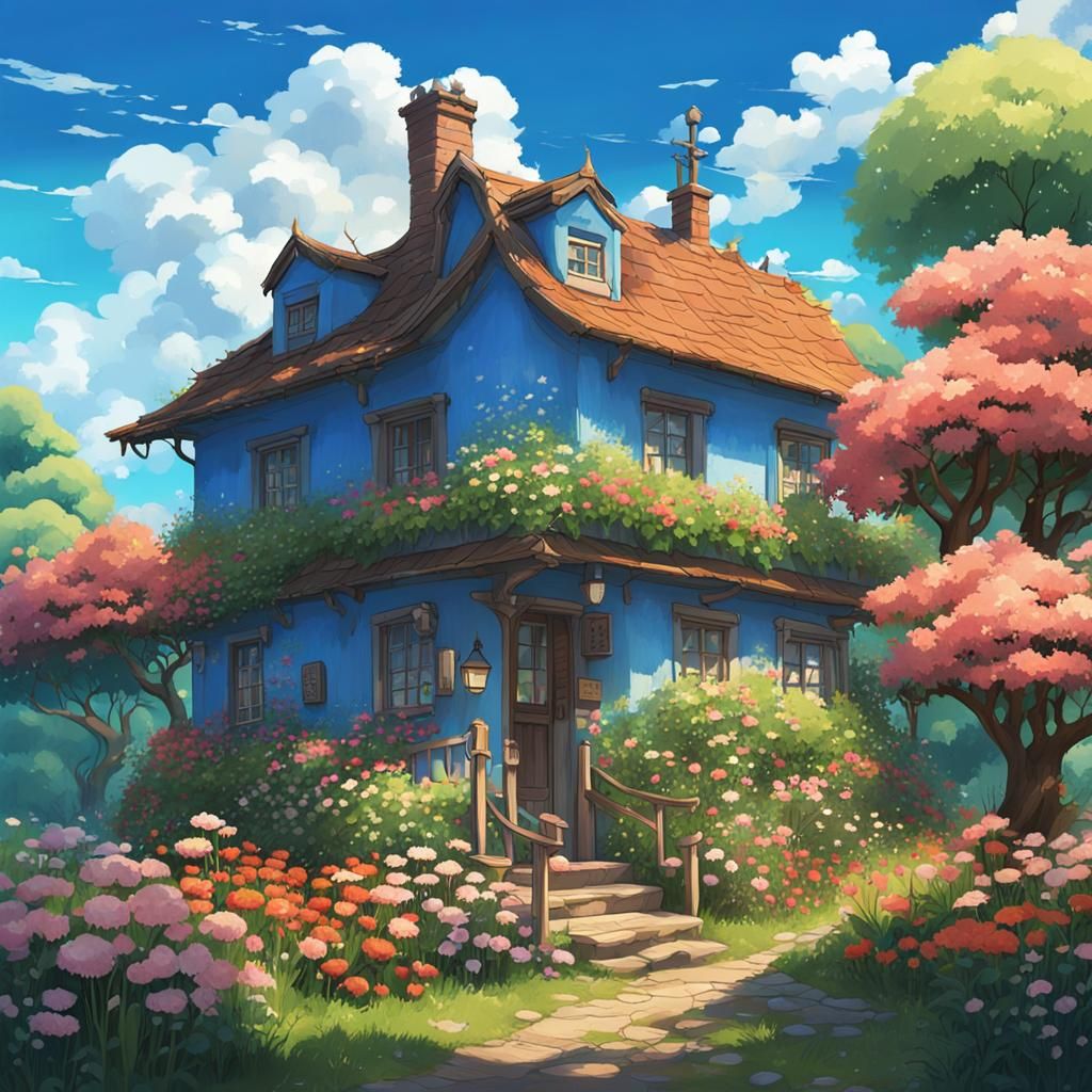 Ghibli-Style Cottagecore Anime Art Illustration