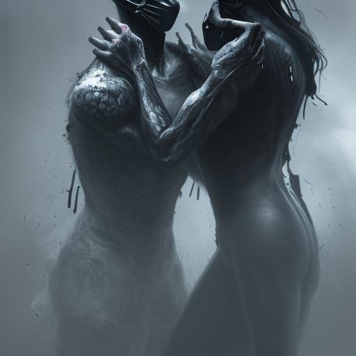 Hand Holding Mask in Detailed Matte Painting