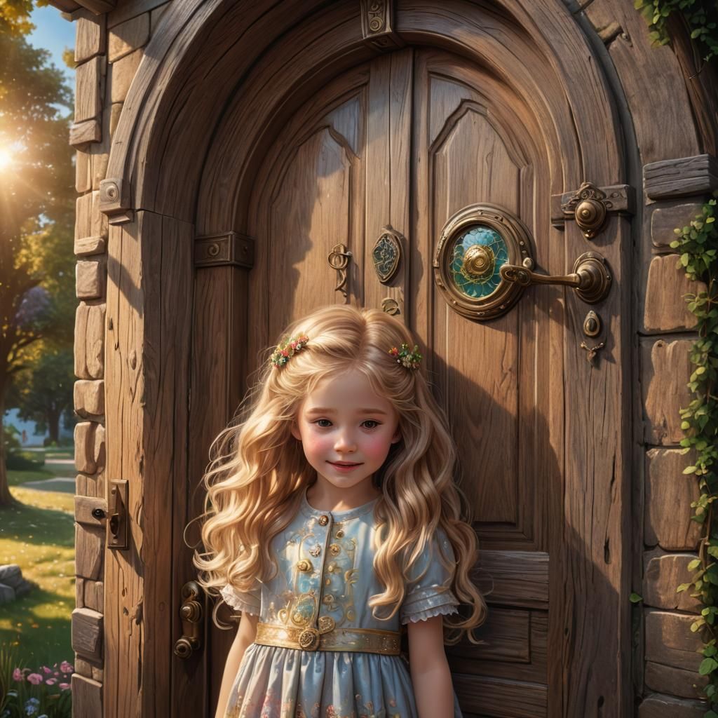 Country House With Round Door, as Cosmic Illustration