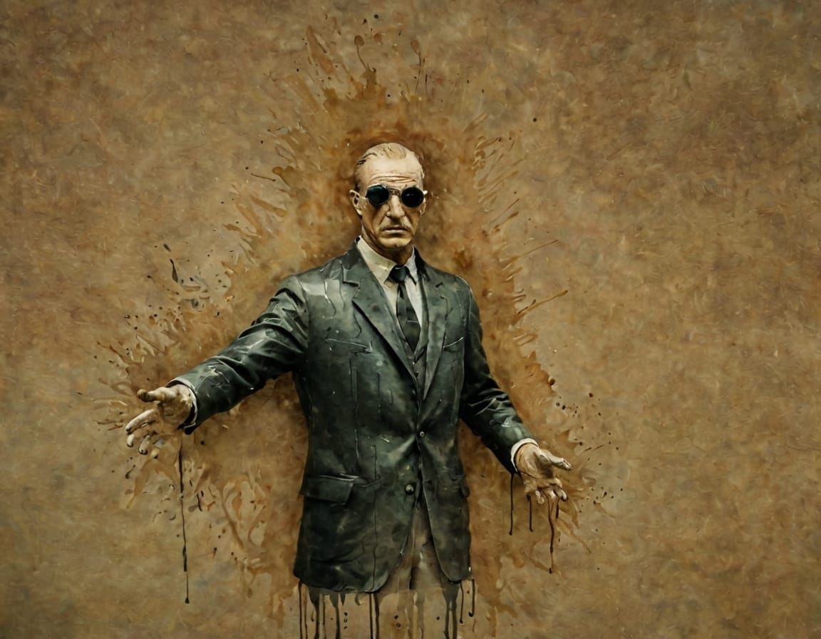 Invisible Man Emerges: Wet-Wash Watercolor Portrait