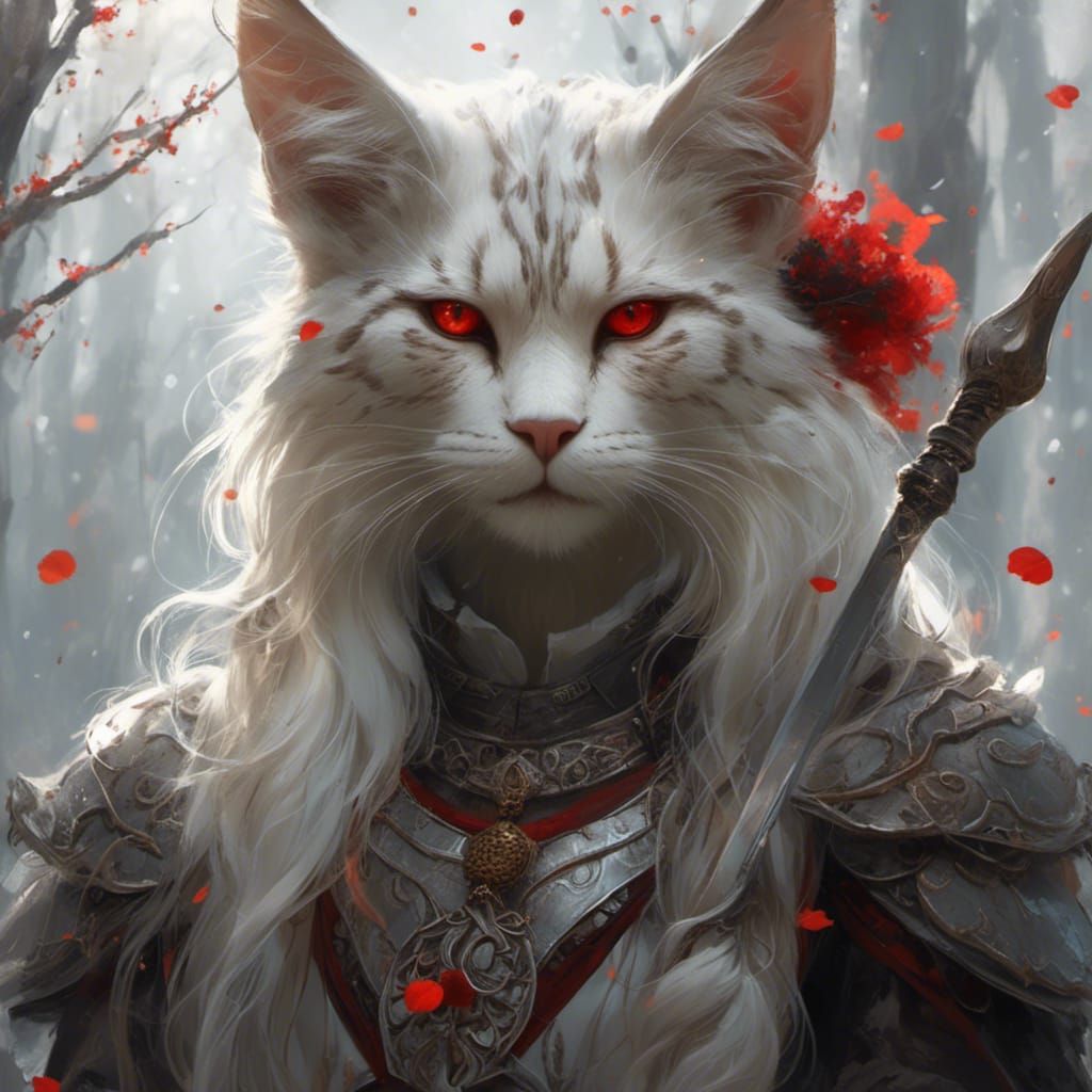 Handsome Tabaxi Warrior in Magical Setting