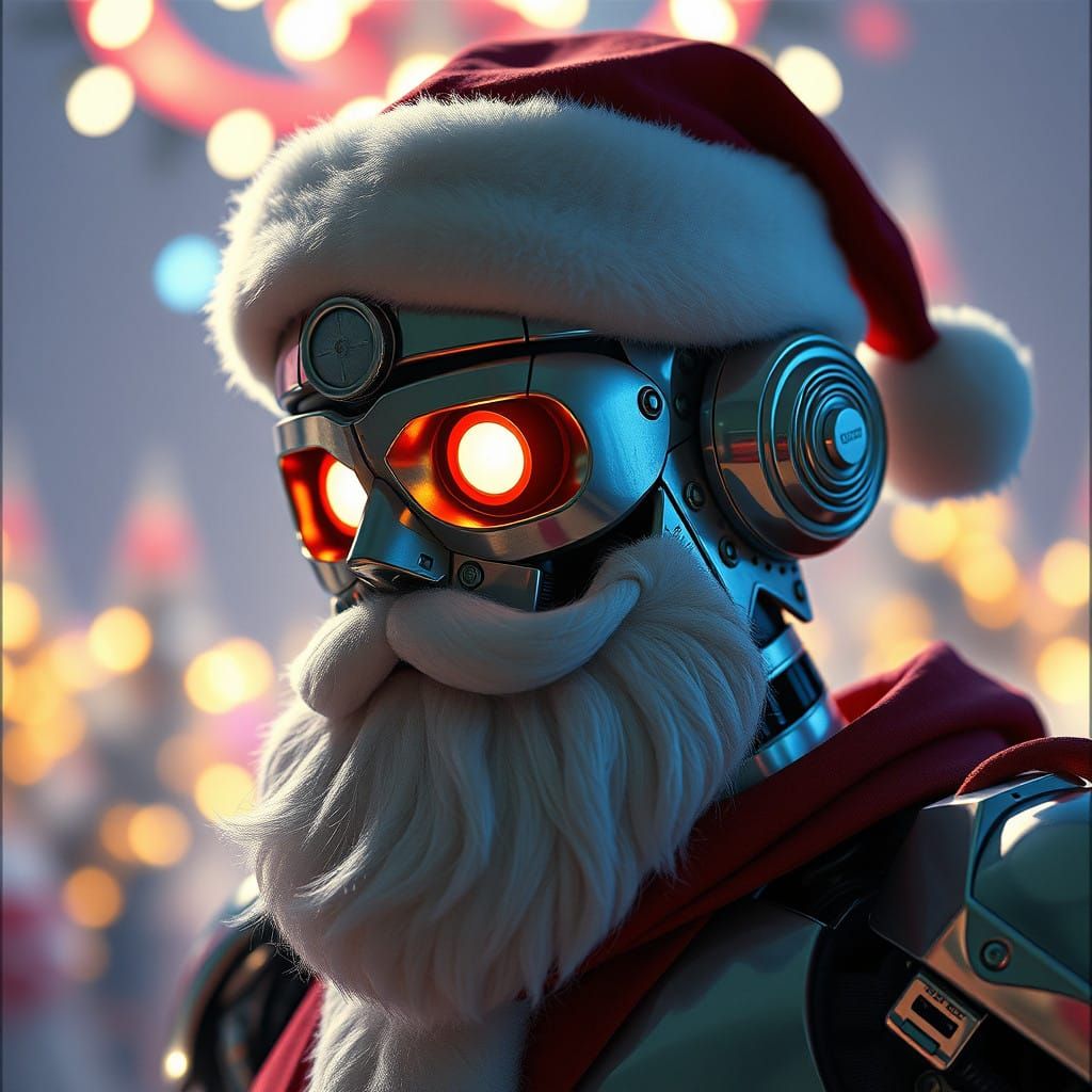 Robot Santa in Cinematic Glory