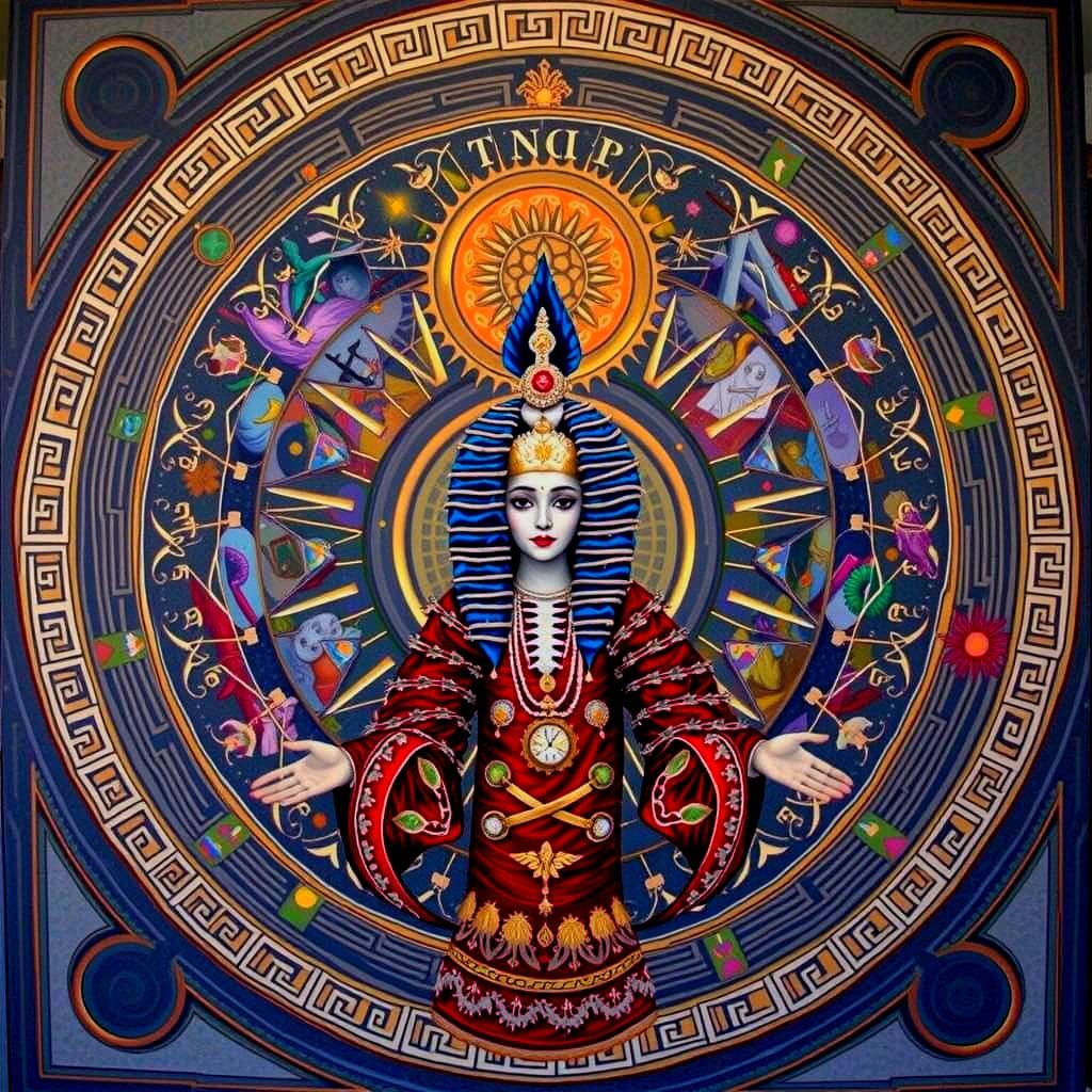 Vivid Fractal Landscape in Hyper-realistic Oil Painting