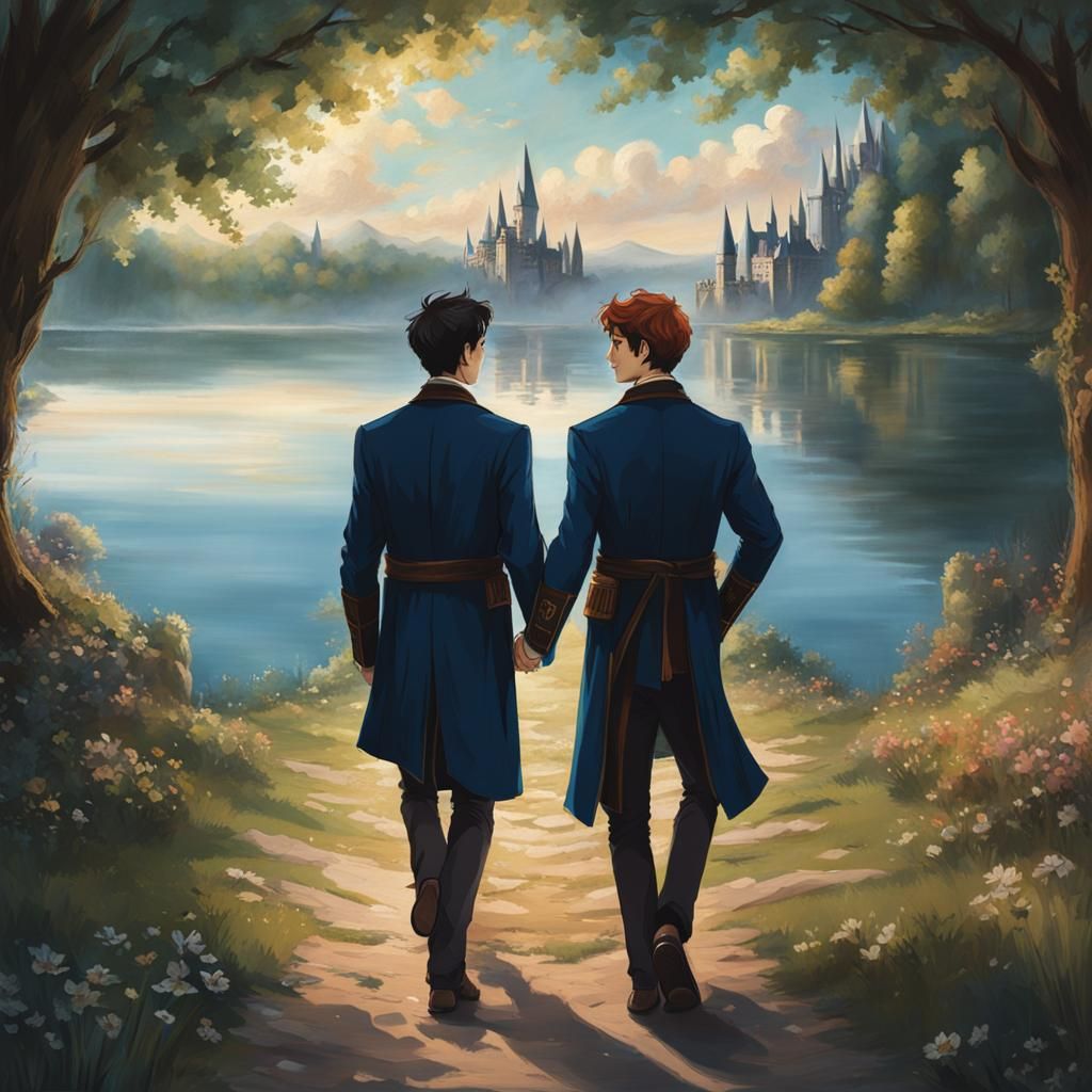 Meeting by the Lake at Hogwarts 240211G