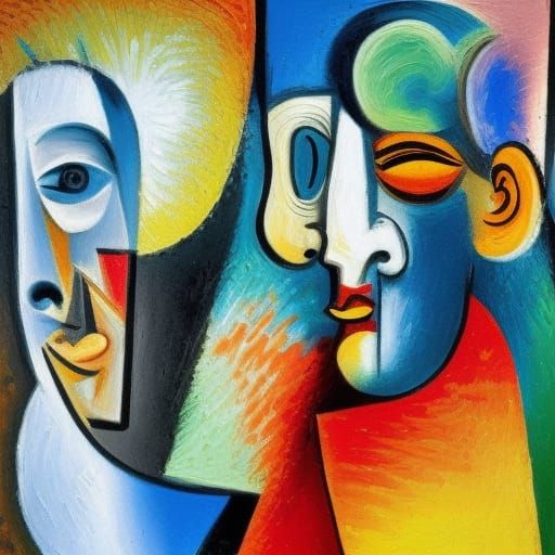 Expressionist Oil Painting with Impasto Texture