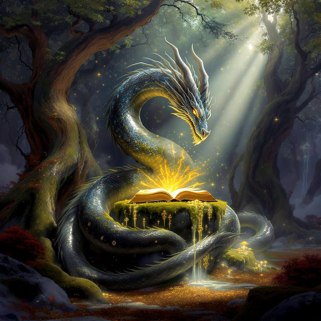 Dragon Guardian of the Runestone Tome