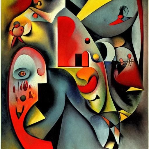 Sinister Museum Masterpiece in Gouache and Watercolor