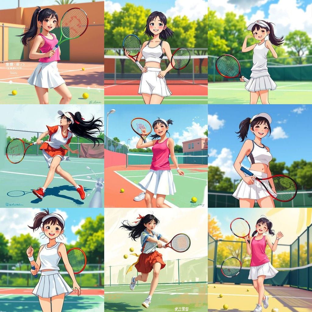 Sultry Korean Tennis Prodigy in Motion