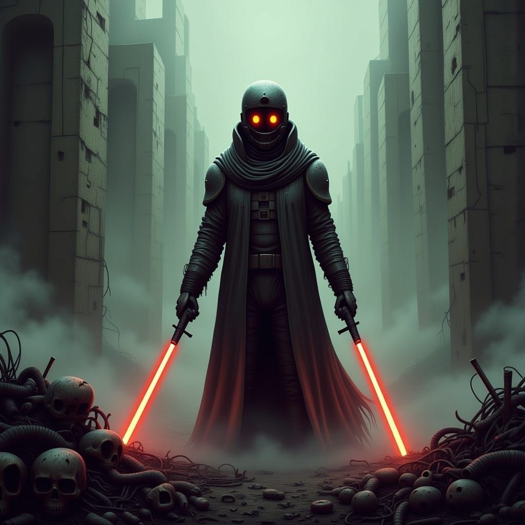 Death Knight in Necropolis: Digital Art