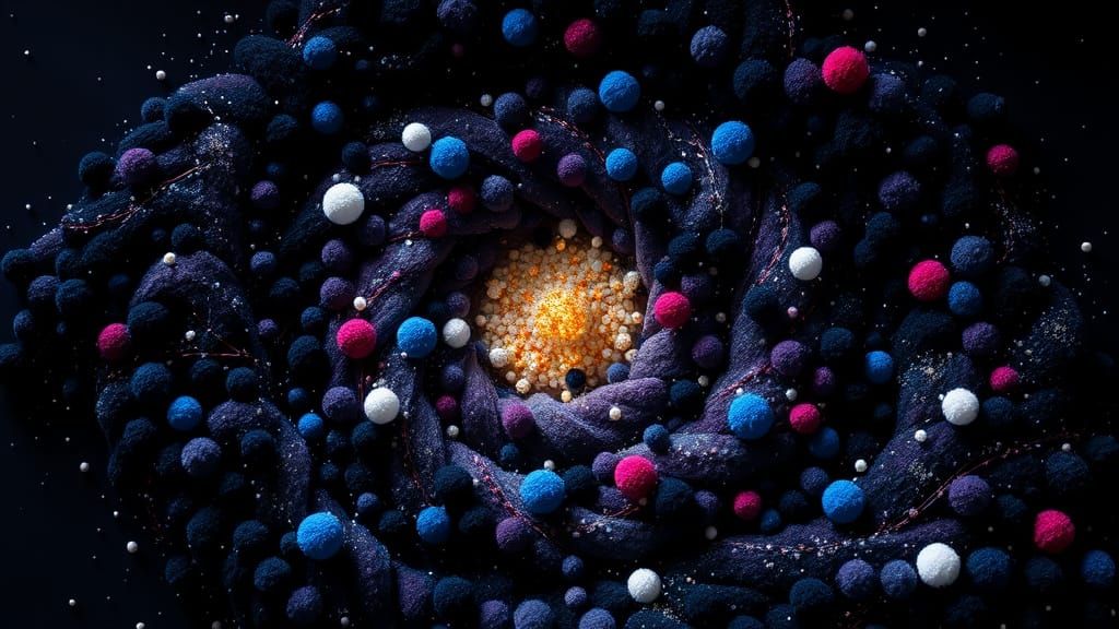 Pom Pom Galaxy in Deep Cosmic Palette