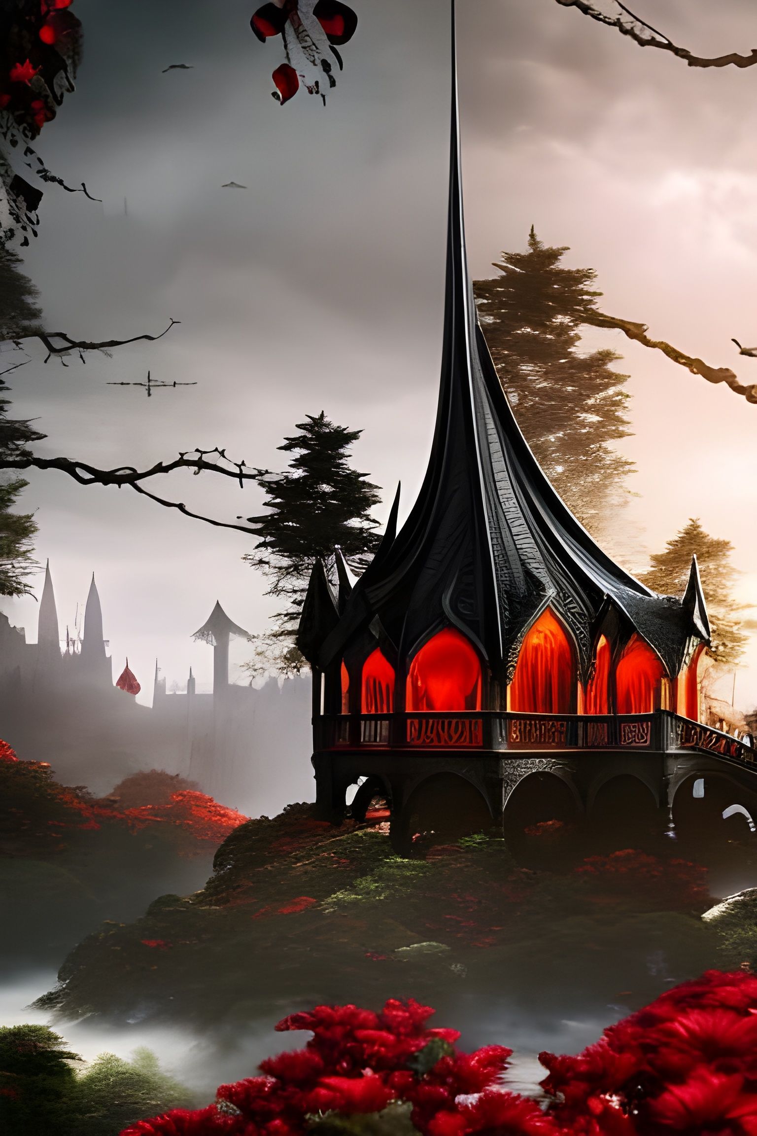 Gothic Vampire Treehouse with Ruby Roses