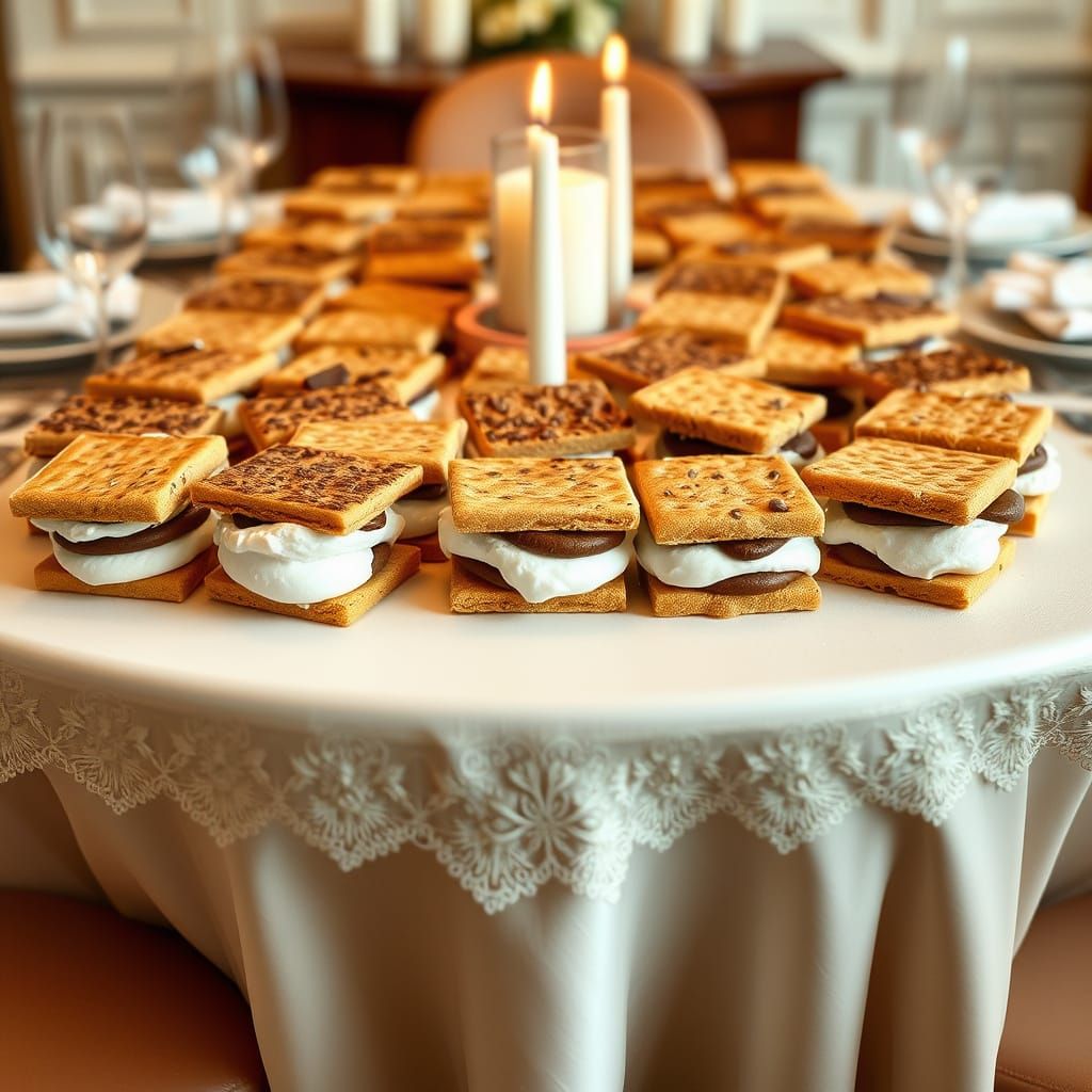 S'mores on a Fancy Dinner Table
