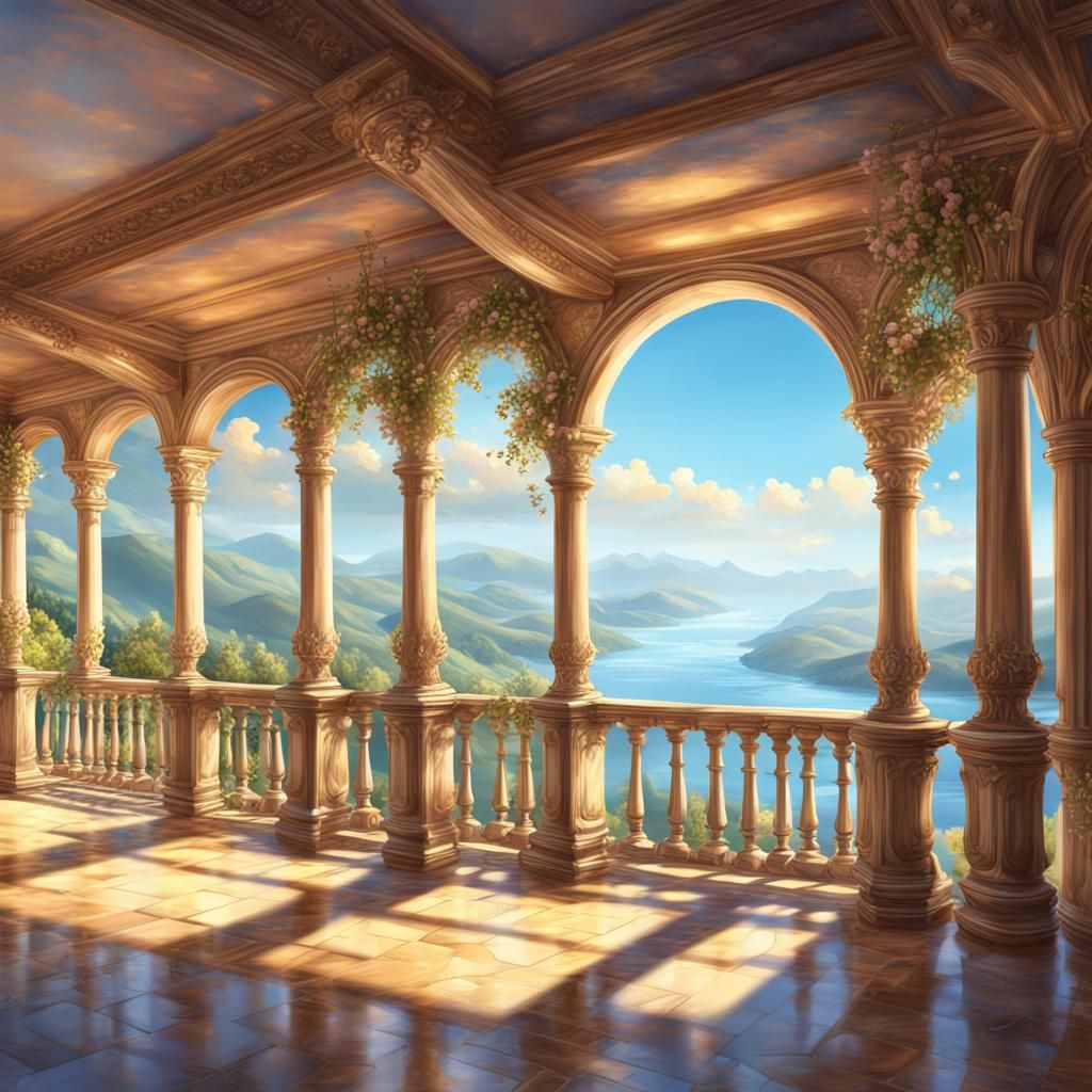 Provance balcony overlooking a splendid landscape