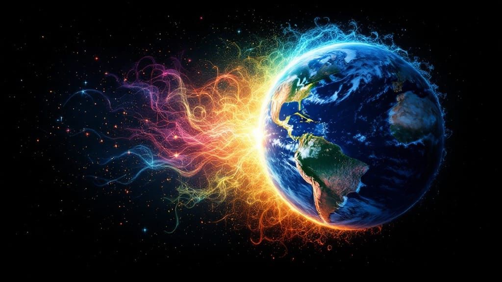 Emerging Cosmic Earth in Ethereal Radiance