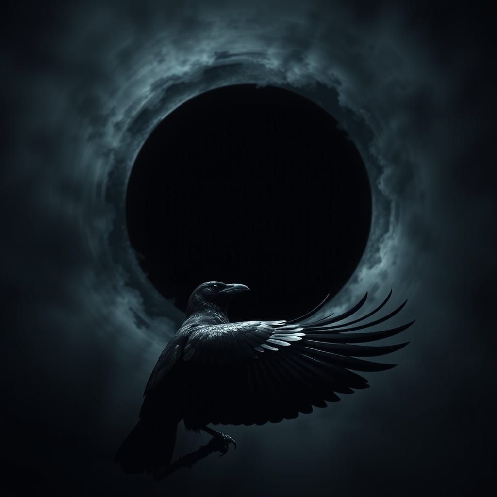 Celestial Twilight with Raven's Wing Illuminated