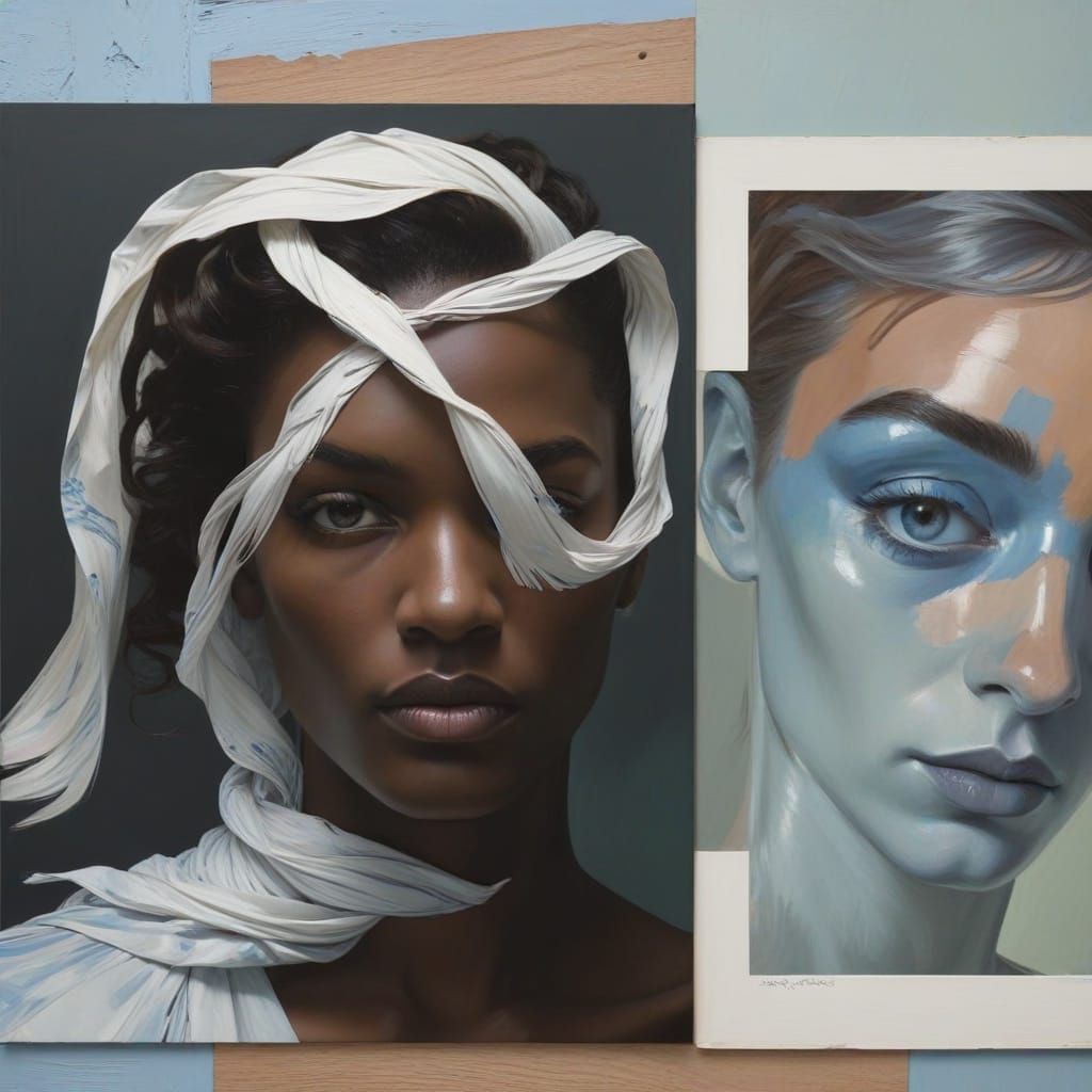 Androgynous Faces in Muted Color Palette