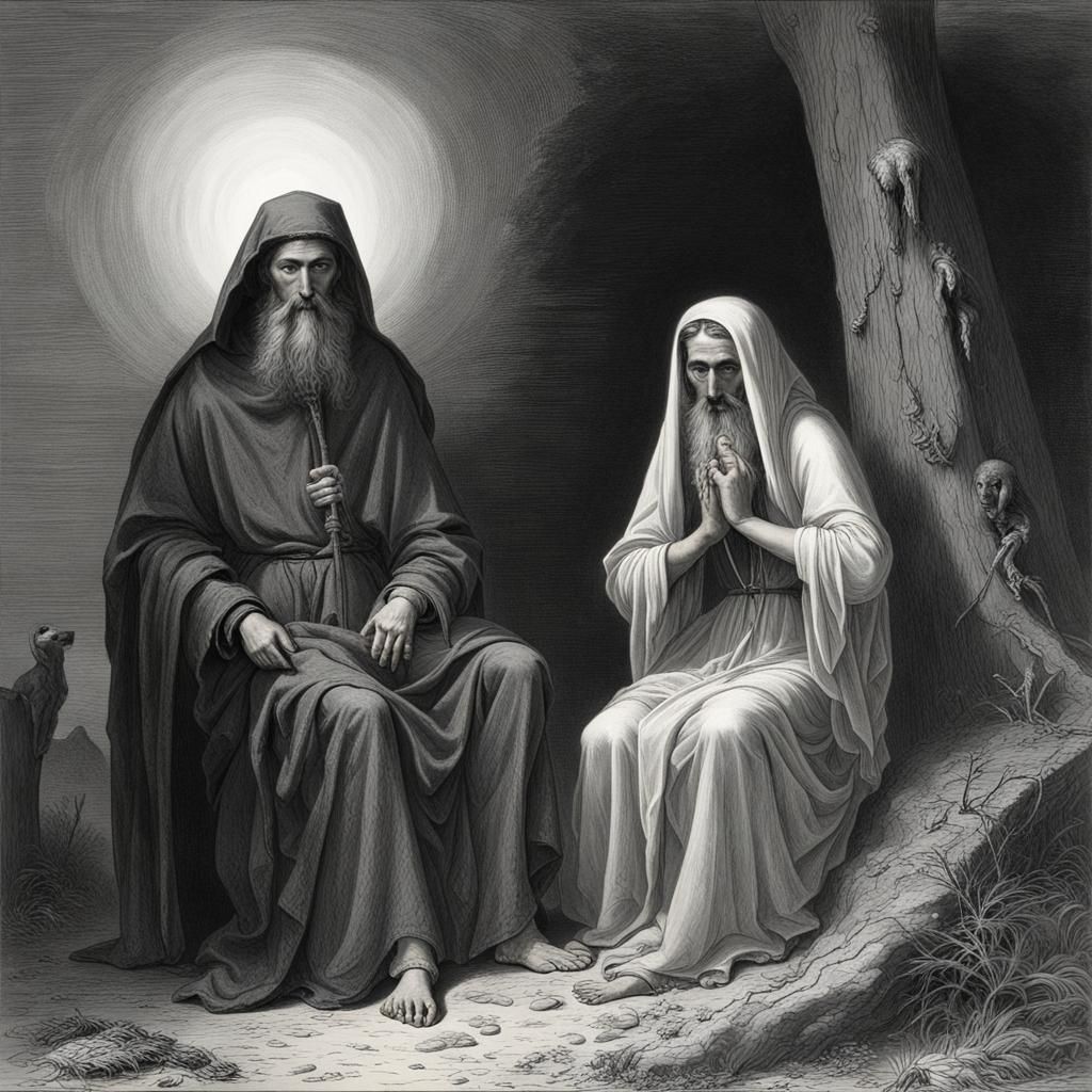 Saints Zocimos and Mary of Egypt in Armenian Style