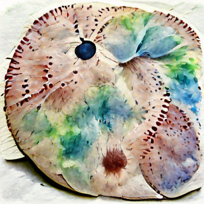 Watercolor Sand Dollar Painting