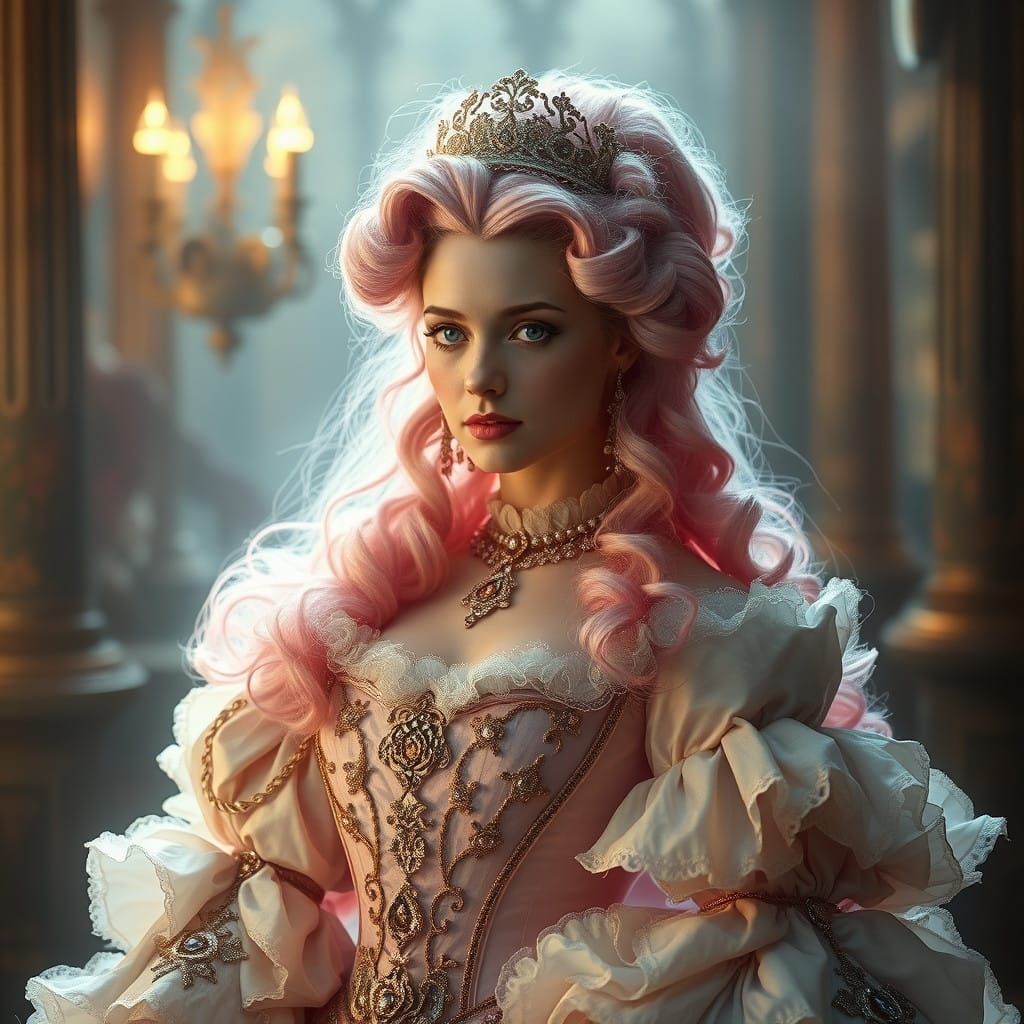 Empress in Blush Rouge Attire