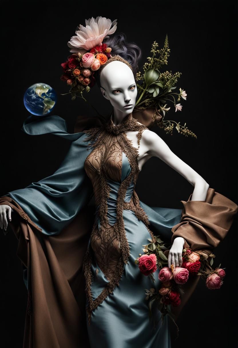 Surreal Alien Restaurant Celebration in Magical Realism Styl...