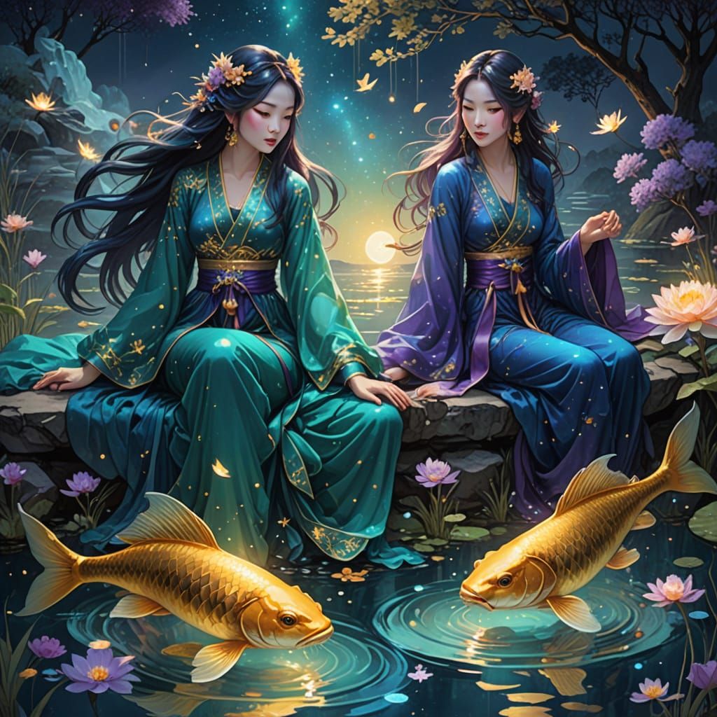 Celestial Pisces: Women Under Zodiac Constellation