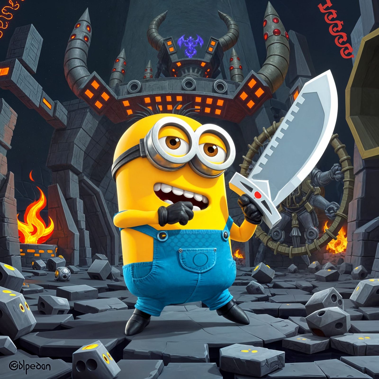 Minions Battle Lord of the Rings Sauron in 1990s RPG