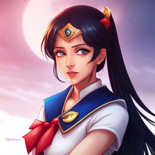 Sailor Moon Cosplay Portrait in Art Nouveau Style