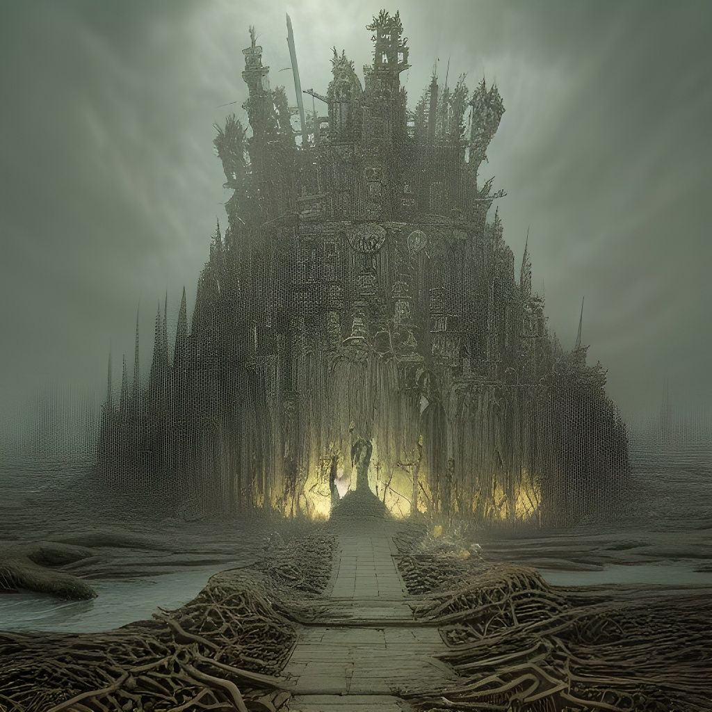 Throne of Bones: Dark Fantasy Digital Painting