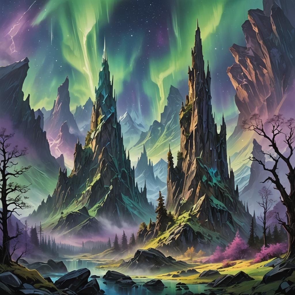 Fantastical Matte Painting in Deep Color